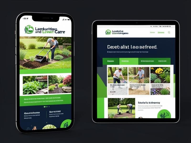 Landscaping company website design sample